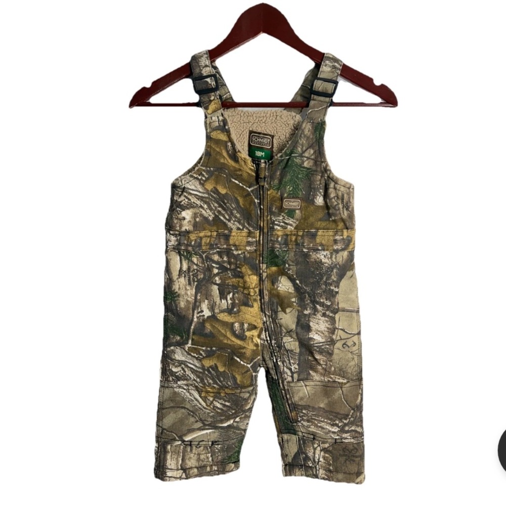 CE Schmidt Workwear Camo Bibs‎ Size 18m Boy Lined